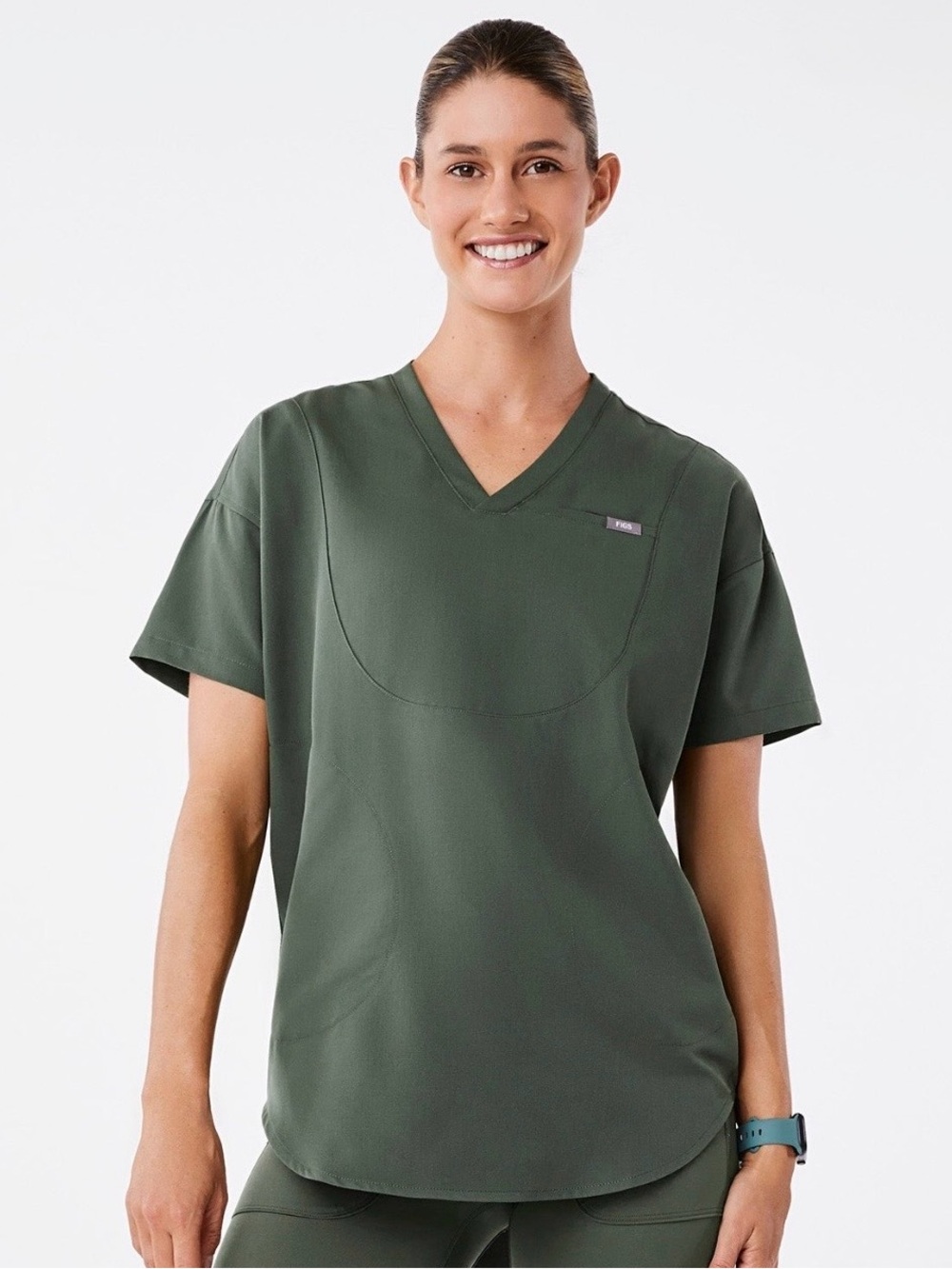Figs Halle V-Neck Tunic Scrub Top
